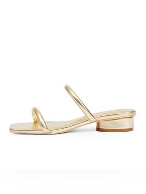 Gold Kitten Heel Sandal